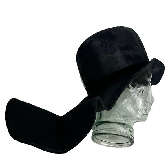 Bert Of LA Cali Vintage Victorian Witch Tear-drop Gothic Bridal Top Hat W/ Train main image 10